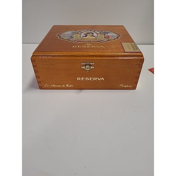 La Aroma De Cuba Reserva Nicaragua Cigar Box Wooden EMPTY - Picture 8 of 15